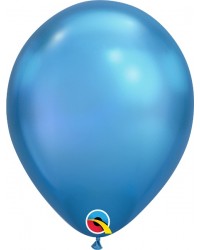 11'' Qualatex Chrome Blue Round